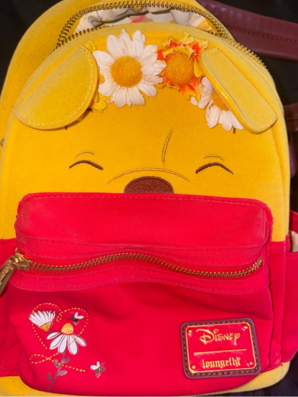Loungefly Kids Yellow & Red Winnie the Pooh Daisy Mini Backpack